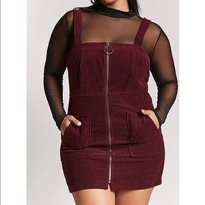 corduroy overall dress plus size